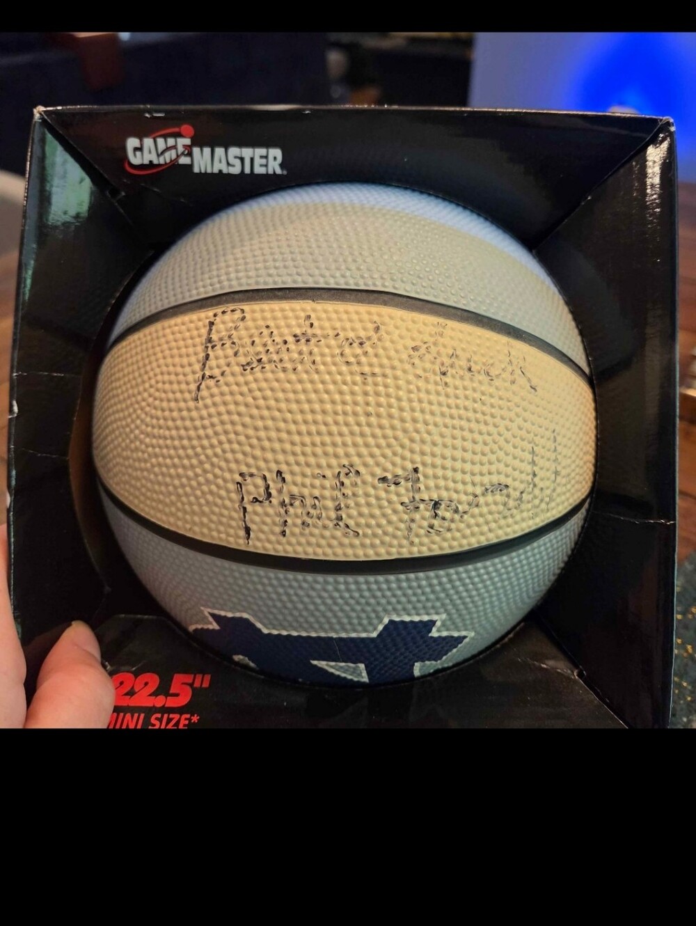 Best Wishes Phil Ford UNC Themed Basketball Autograph